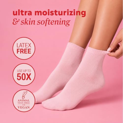 Onyx Professional Gel Moisturizing Socks, One Size Dry Feet Treatment for Women or Men, Hydrating Spa Socks for Dry Feet and Cracked Heel Repair, One Reusable Pair - Image 5