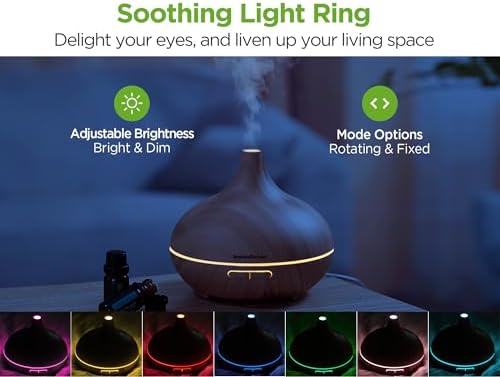 InnoGear 400ml Aromatherapy Essential Oil Diffuser 10 Oils Gift Set, Yellow - Image 3