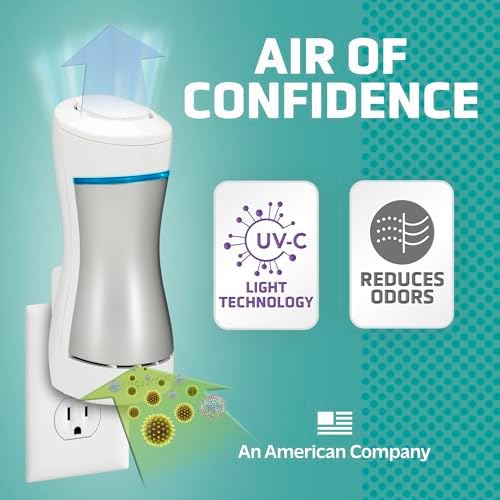 GermGuardian GG1000 Pluggable UV-C Sanitizer and Deodorizer, Kills Germs, Freshens Air and Reduces Odors from Pets, Smoke, Mold, Cooking and Laundry, 2-Pack - Image 2