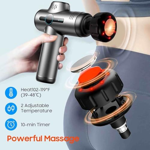Massage Gun with Heat, Powerful Warming Massage, Home & Travel,Grey - Image 5