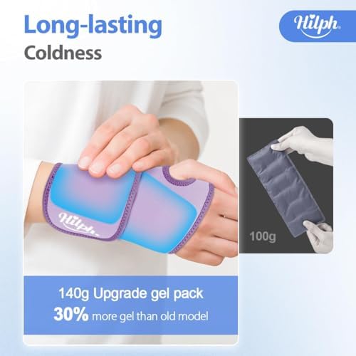 Hilph Wrist Ice Pack Wrap, Carpal Tunnel Relief Wrist Brace with Gel Pack - Image 3