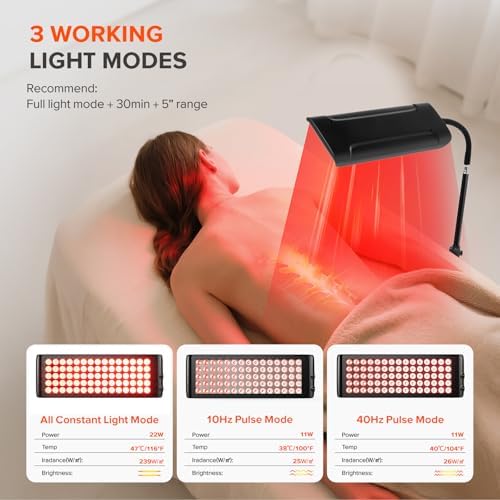 Red Light Therapy for Face and Body, GMOWNW Infrared Light Therapy Lamp with Stand, 660nm Red Light and 850nm Near Infrared Light Therapy Device for Face Knee Body, Skin Care at Home - Image 5