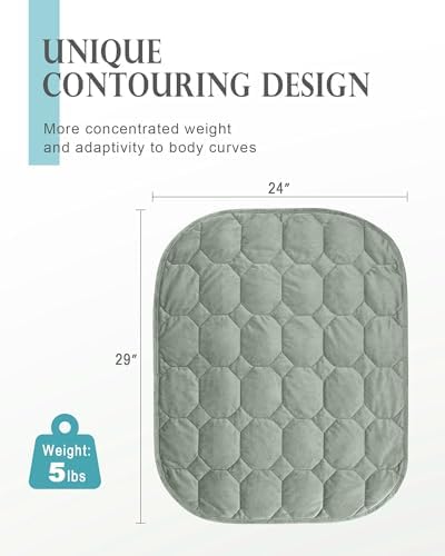 Cottonblue Small Weighted Lap Blanket 7lbs for Adults Teens 24"x29", Cozy - Image 3