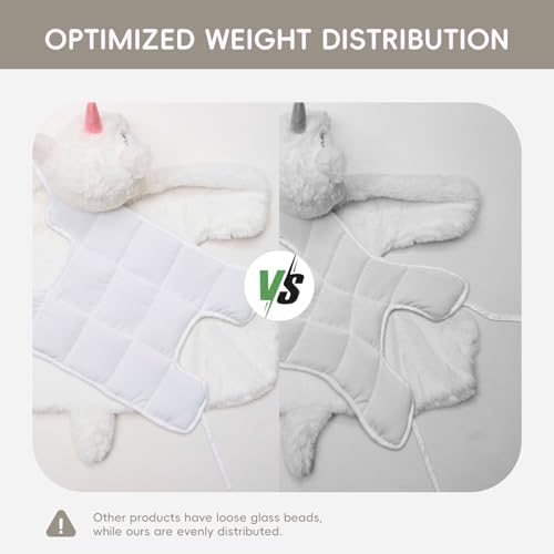 L'AGRATY Weighted Lap Pad for Kids 7 lbs, Sensory Needs Weighted Stuffed Animals Lap Blanket Soft Plush Hugging Sensory for Kids Teen Adults Removable Washable Cover - Image 4