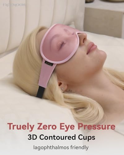 FACEMOON 3D Blackout Weighted Sleep Mask for Women, Nurse Essentials, Pink - Image 4