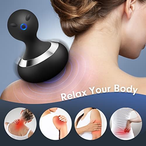Cordless Electric Handheld Massage Ball, Rechargeable Body Neck Massage Tool, Black - Image 4