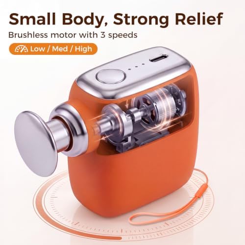 Mini Massage Gun, Pocket Percussion Massager with 3 Speeds - Image 3