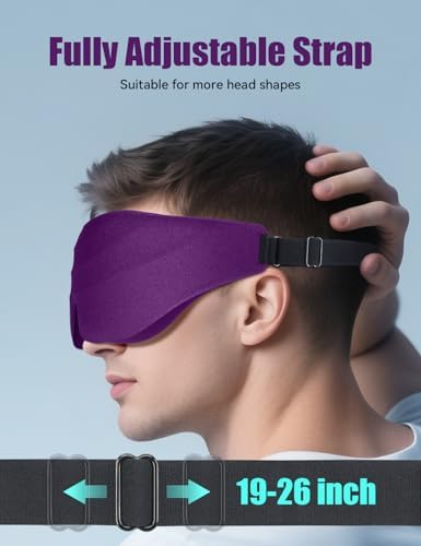 Sleep Eye Mask for Men Women, EVA BELLE Light Blocking Sleeping Mask for Side Sleeper, 3D Contoured Cup Night Blindfold, Lash Extensions 3D Sleeping Mask with Adjustable Strap for Travel, Night & Nap - Image 6