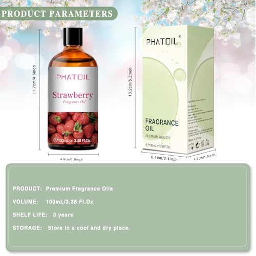 PHATOIL Strawberry Fragrance Oil for Diffuser Aromatherapy 3.38FL.OZ - Image 6
