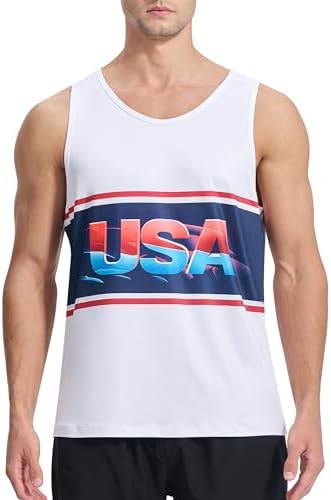 EZRUN Men's Quick Dry Workout Tank Top UPF 50+ Sweat-Wicking Gym Shirt by EZRUNSPORT