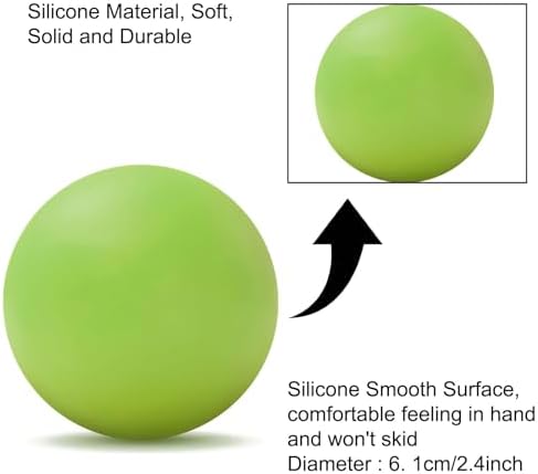 WOVTE Massage Lacrosse Ball for Sore Muscles, Shoulders, Neck, Back, Foot, Body, Deep Tissue, Trigger Point, Muscle Knots, Yoga and Myofascial Release (Green) - Image 2