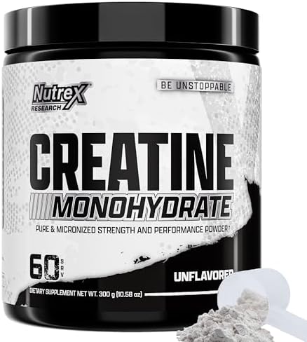 Nutrex Research Creatine Monohydrate Powder 60 Servings | Unflavored 5G Micronized Creatine Powder | Gluten Free by NutrexResearch