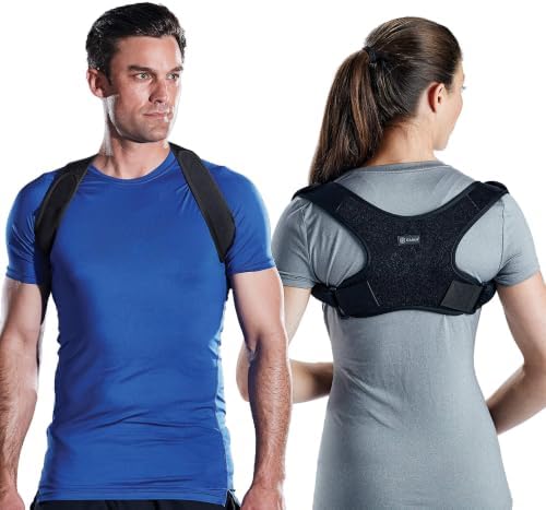 Gaiam Restore Posture Corrector for Women & Men - Back Straightener Adjustable Straps Compact Brace Support for Clavicle, Neck, Shoulder, Invisible Pain Relief by Gaiam