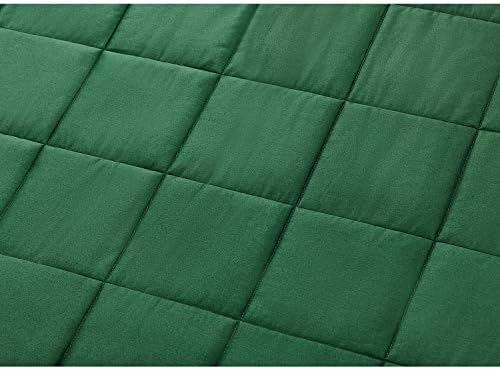 TONGDADA Kids Weighted Blanket | 40''x60'',10lbs | for Child Between 80-125 lbs | Premium Cotton Material with Glass Beads | Dark Green - Image 5