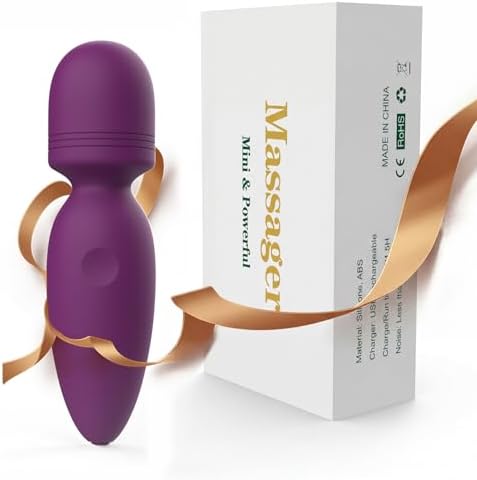 Fuwyiy Mini Massager Tools,Small Waterproof Cordless Handheld Massager with 10 Vibration Modes, Personal Handheld Massager for Back（Purple） by Unknown