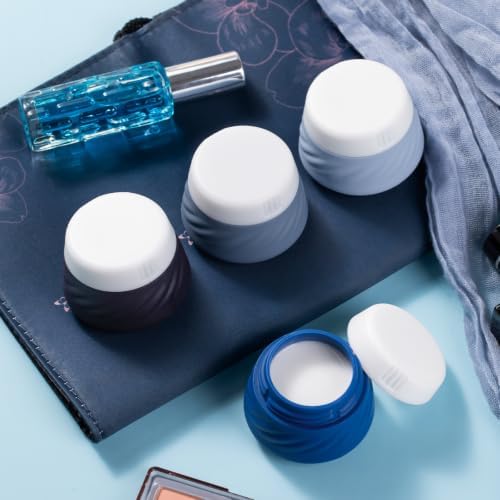 Gemice Silicone Cream Jars TSA Approved Travel Size Containers with Clear Bag, Leak-proof Travel Accessories with Lid for Cosmetic Face Body Hand Cream (4 Pack) - Image 4