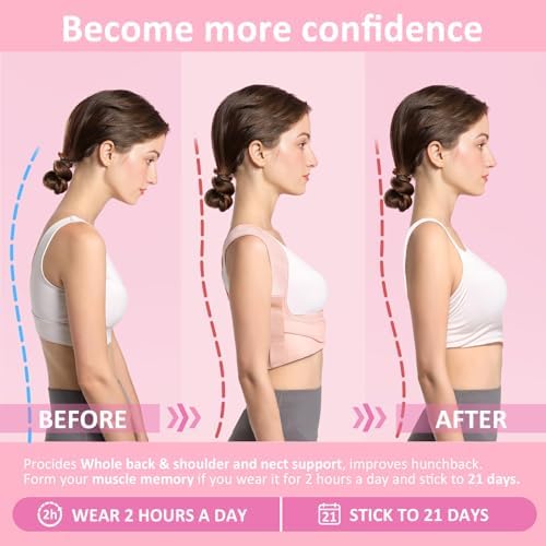 Back Posture Corrector for Women - Adjustable Lightweight Back Brace Posture Corrector Bras for Neck Shoulder Upper Back - Invisilite Hunchback Slouching Under Clothes (Large) - Image 6
