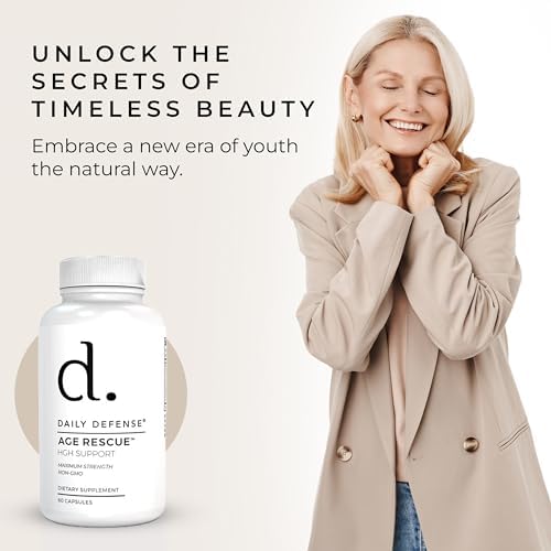 Age Rescue Anti Aging Amino Acids Supplement - HGH Supplements for Men & Women with Colostrum and Amino Acids to Improve Immunity, Energy, Focus & Youthful Skin Tone for Overall Wellness-60 Capsules - Image 2