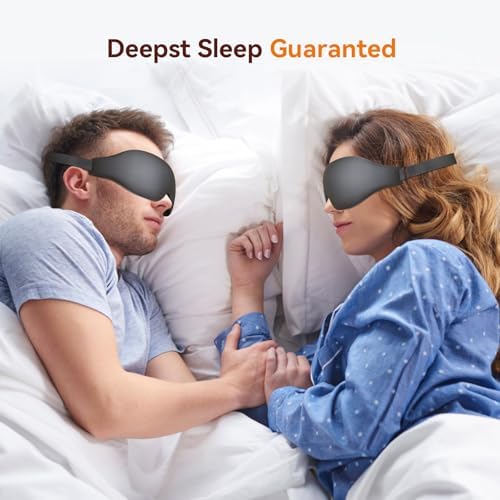 Sleep Mask, EVA BELLE Eye Mask for Men Women, Zero Pressure 3D Sleeping Mask, Cool Super Smooth Light Blocking Soft Eye Shade Cover Memory Foam, Lightweight for Home Travel Use - Image 5