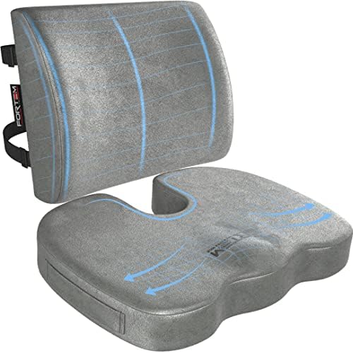 FORTEM Seat Cushion & Lumbar Support for Office Chair, Wheelchair, Car by FORTEM