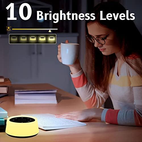 ColorsNoise Sound Machine and White Noise Machine with 30 Soothing Sounds 12 Colors for Kids Adult Baby Night Light with Memory Function for Home Office (Black) - Image 4