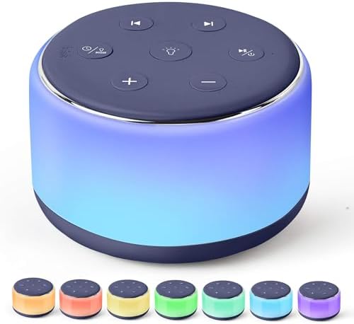 FamiSym Rechargeable White Noise Sound Machine Baby with Night Light by FamiSym