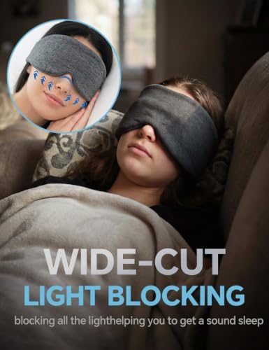 Sleep Mask for Women and Men, Soft Modal Blackout Eye Mask with Ear Coverage, Zero Pressure Blindfold for Side Sleepers, Adjustable Strap, Travel Essentials - Image 5