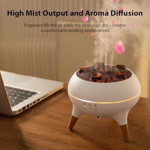 250mL Desktop Humidifier with 7-Color Lights, Music, Two Mist Modes, 4H/8H Timer (US Plug 100-240V) - Image 3