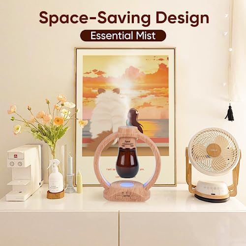 HAPPTWS Essential Oil Diffuser Set- Diffuser 3 Timer Settings Battery Powered Cordless Setup 7 Color LED Lights for Bedroom Yoga Room Pet Room - Image 3