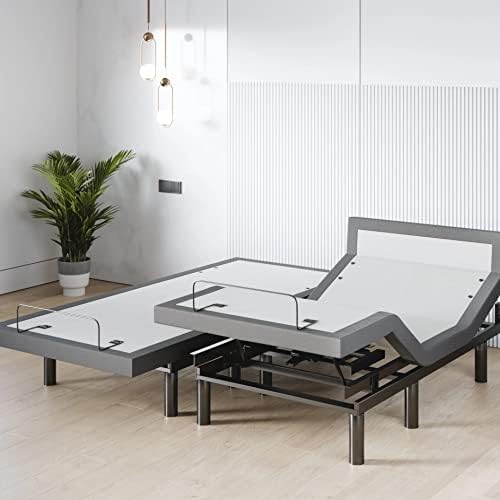 Sven & Son Harmony Adjustable Bed Base, Head and Foot Lift, Massage, Under-Bed Lights, USB, Memory, Zero Gravity Smart Frame - Split King by Unknown