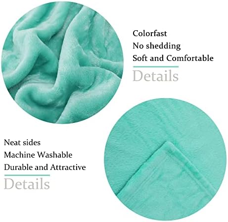 NANPIPER Fleece Blankets Super Soft Flannel King Size Blanket for Bed Luxury Cozy Microfiber Plush Fuzzy Blanket,Lake Blue - Image 2