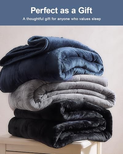 Ultra Soft Sherpa Weighted Blanket for Adults, 60"x80" 15lbs Heavy Blankets - Image 5