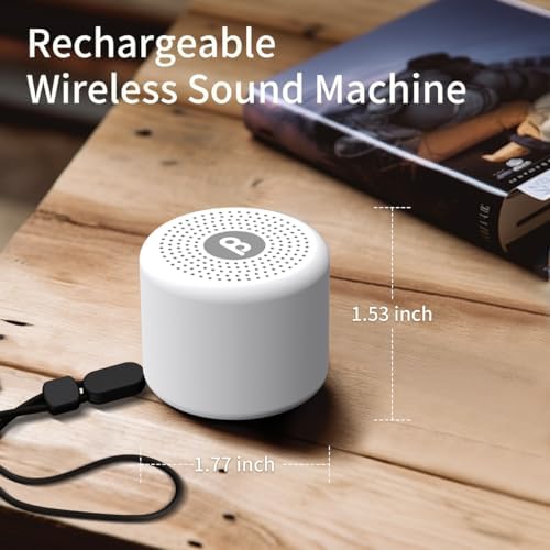 Mini Portable Sound White Noise Machine Baby Patter for Sleep with 30 Soothing Sounds for Baby Kids Adults 32 Volume Levels Sleep Soother Auto-Off Timer for Travel Home Office Privacy - Image 4