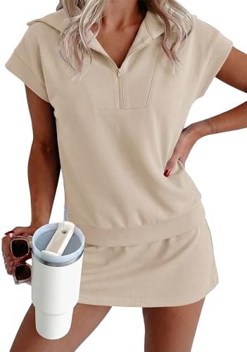 StunShow Two Piece Skirt Set for Women Summer Outfits Workout Athletic Skort Sets Sweatsuits Matching Sets Women Clothing by StunShow