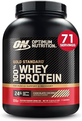 Optimum Nutrition Gold Standard Whey Protein Powder, Chocolate Coconut, 5LB by OPTIMUMNUTRITION