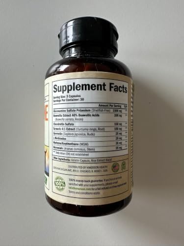 Glucosamine Chondroitin MSM – Joint Supplements for Men and Women with Glucosamine Sulfate 1500 mg – Joint Health Supplement for Cartilage, Mobility and Joint Support – Easy to Swallow – 90 Tablets - Image 6