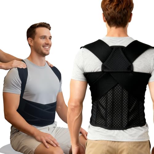 Back Posture Corrector Brace for Men, Full Back-Anchored Posture Brace by Unknown