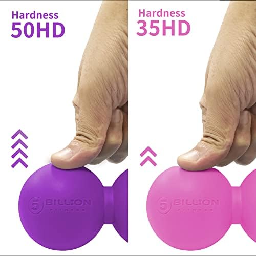 5BILLION FITNESS Peanut Massage Ball,Double Lacrosse Ball and Mobility Massage Ball for Physical Therapy - Deep Tissue Massage Tool for Myofascial Release, Muscle Relaxer, Acupoint Massage (Purple) - Image 6