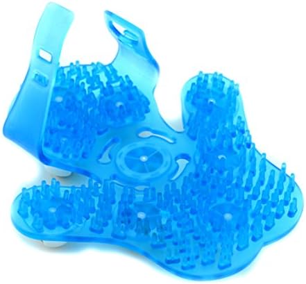 SAMYO Palm Shaped Massage Glove Body Massager with 9 360-degree-roller Metal Roller Ball Beauty Body Care (Blue) - Image 3