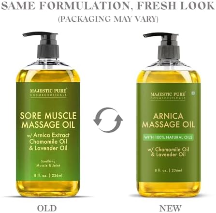 Majestic Pure Arnica Sore Muscle Massage Oil for Massage Therapy - 8 Fl Oz - Image 2