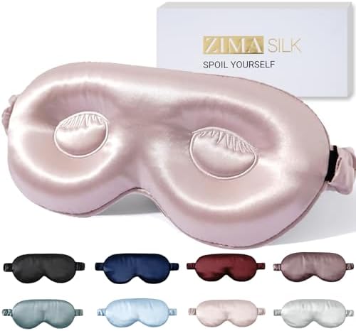 ZIMASILK Adjustable 22 Momme 100% Pure Mulberry Silk Sleep Mask by ZIMASILK