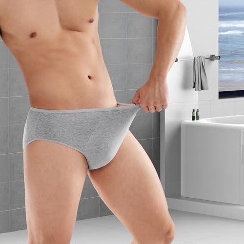 10 Packs Mens Disposable Underwear Briefs,100% Cotton Portable Brief Panties for Travel Spa Hospital Emergencies - Image 2
