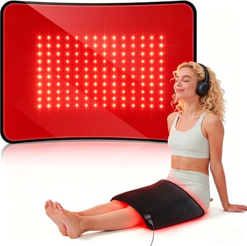 Full Body Red Light Therapy Mat with 140 LEDs, 18.5" x 14" by Xefinic