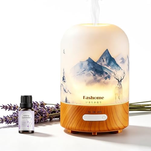 Hand Blown Glass Essential Oil Diffuser for Home, Yoga and Office by Fashome