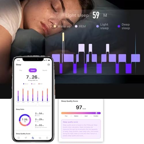 Smart Ring for Women & Men, Health Tracker with Blood Oxygen Monitor, Heart Rate & Sleep Monitor, 5-7 Days Battery, Waterproof Fitness Ring Size #9 - Image 4