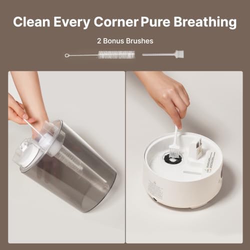 Homvana 3.6L Top-Fill Cool Mist Humidifiers for Bedroom, Large Room(Grey) - Image 4