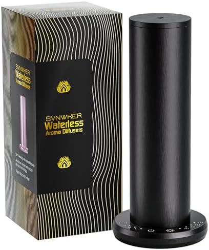 Waterless Essential Oil Diffuser,Aromatherapy Diffusers,Scent Diffusers for Home,Large Room, Hotel Scent Diffuser, 1000sq.ft, Aroma Diffusers (Black) by Unknown