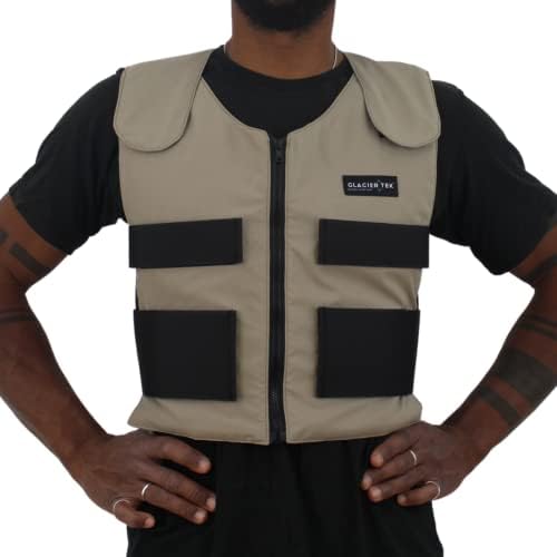 Glacier Tek Cool Vest Personal Cooling, 59 Degrees for 2.5 hours 8 Cool Packs, Recharge in 30 Minutes by GlacierTek