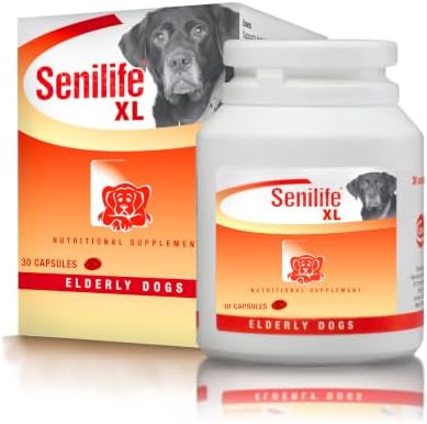 Senilife XL Cognitive Support Capsules for Senior Dogs, Brain Health & Cognitive Function Supplement for Large Breeds, Supports Memory, Learning & Mental Alertness, 30 Capsules by Ceva