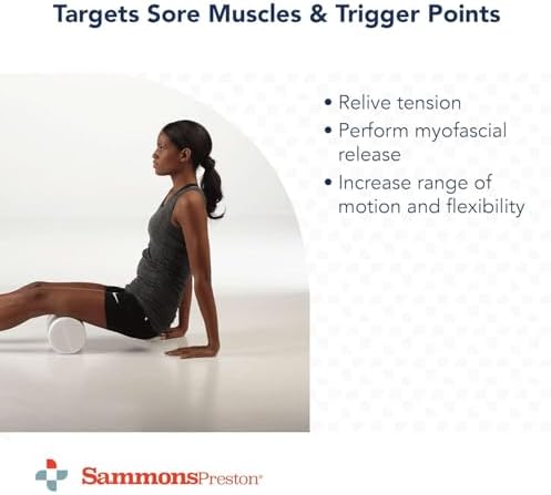 Sammons Preston Foam Therapy Roll, Back Roller, Exercise, Muscle, Yoga, 3" - Image 3